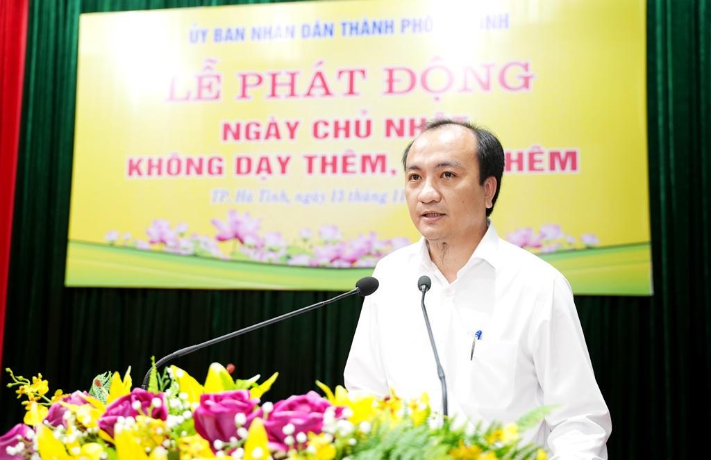 TP Hà Tĩnh phát động 'Ngày Chủ nhật không dạy thêm, học thêm'