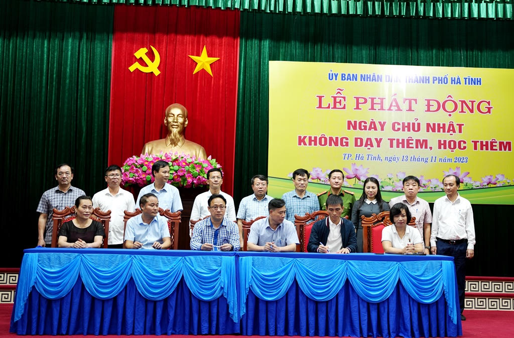 TP Hà Tĩnh phát động 'Ngày Chủ nhật không dạy thêm, học thêm'
