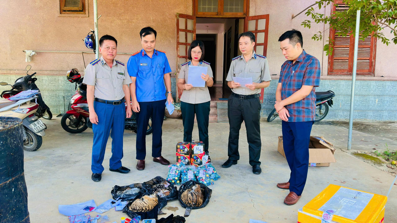 Tiêu hủy 5 cá thể hổ, ma túy và pháo nổ