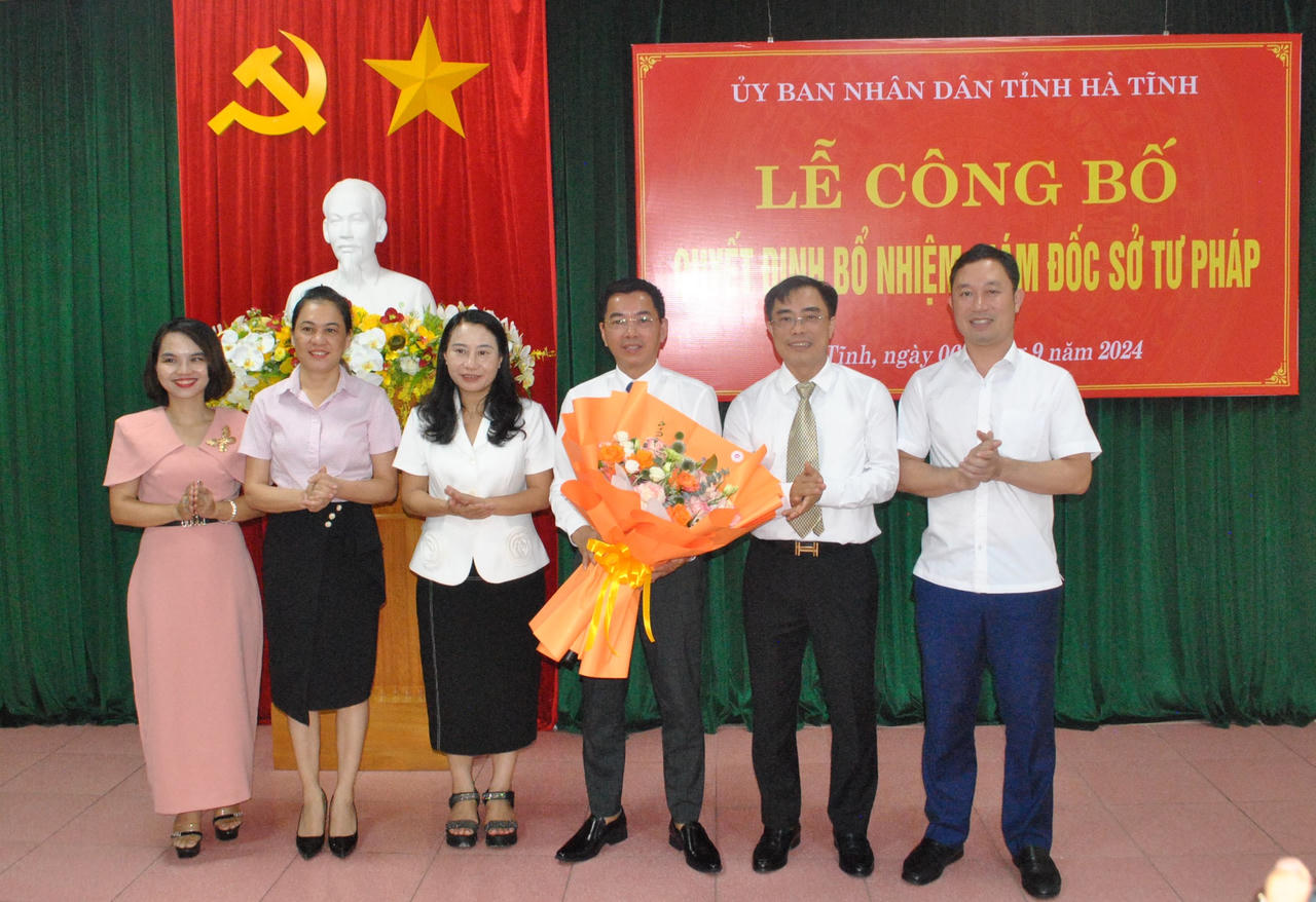 Ông Nguyễn Quốc Tuấn được bổ nhiệm Giám đốc Sở Tư pháp Hà Tĩnh