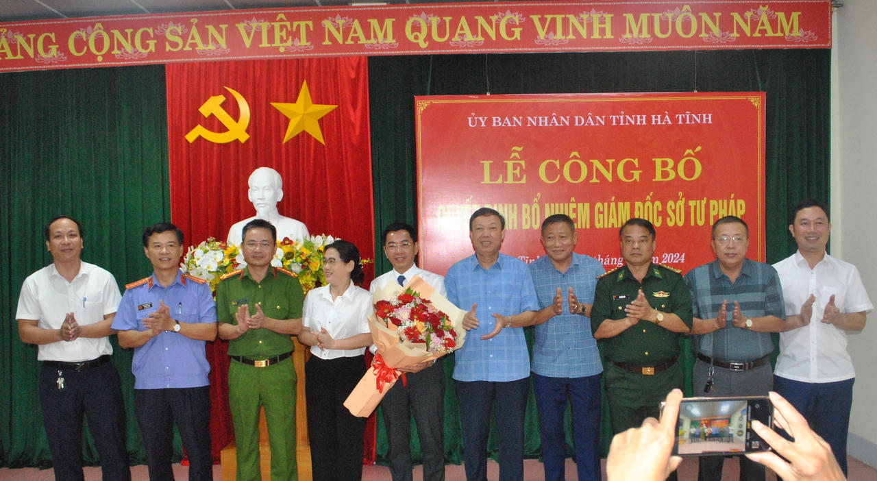 Ông Nguyễn Quốc Tuấn được bổ nhiệm Giám đốc Sở Tư pháp Hà Tĩnh