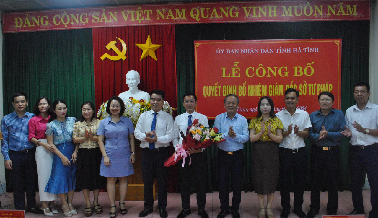 Ông Nguyễn Quốc Tuấn được bổ nhiệm Giám đốc Sở Tư pháp Hà Tĩnh