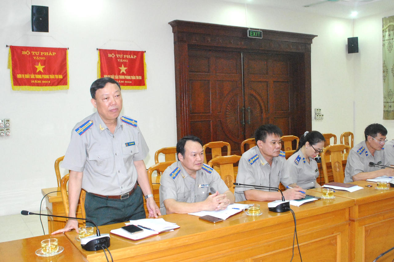 Đoàn kiểm tra của Viện kiểm sát nhân dân tối cao làm việc với Cục Thi hành án dân sự tỉnh Hà Tĩnh