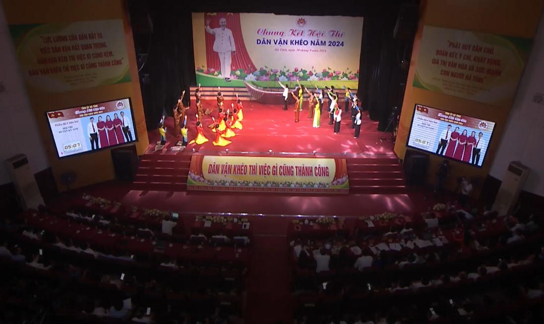 Tranh tài tại Hội thi 'Dân vận khéo' tỉnh Hà Tĩnh