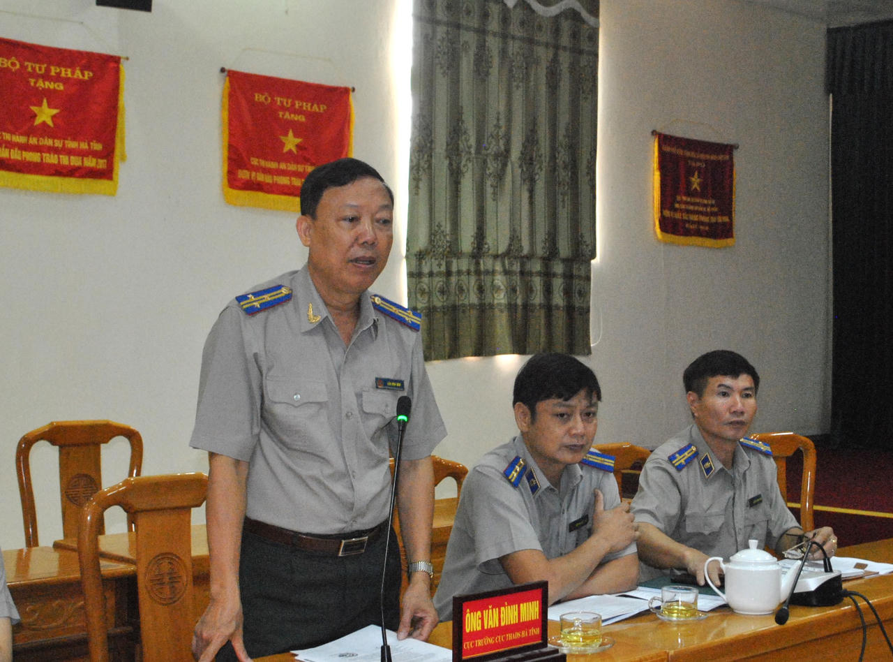 Khối thi đua các bộ, ngành Nội chính TƯ kiểm tra tại Cục Thi hành án dân sự Hà Tĩnh