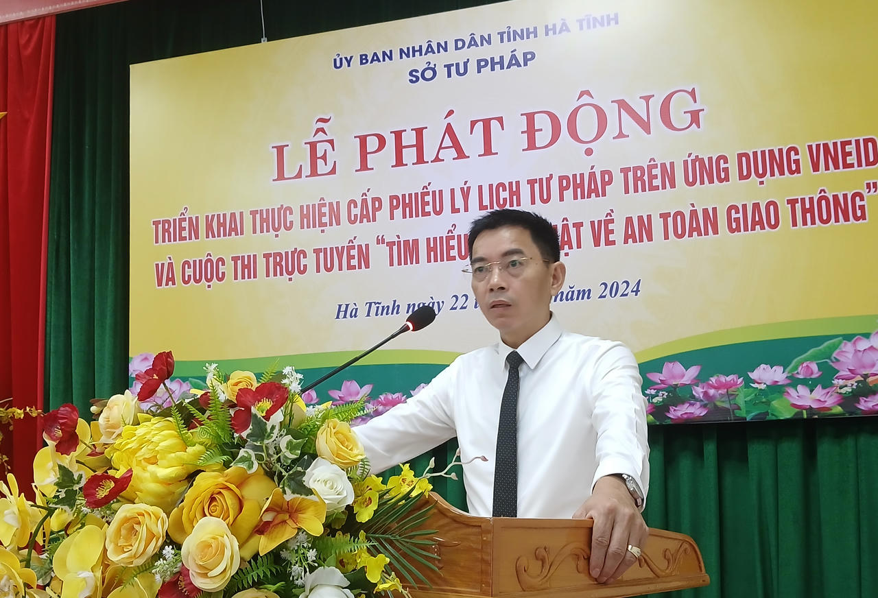 Hà Tĩnh thực hiện cấp phiếu lý lịch tư pháp qua ứng dụng VNEID và phát động cuộc thi trực tuyến tìm hiểu pháp luật về ATGT