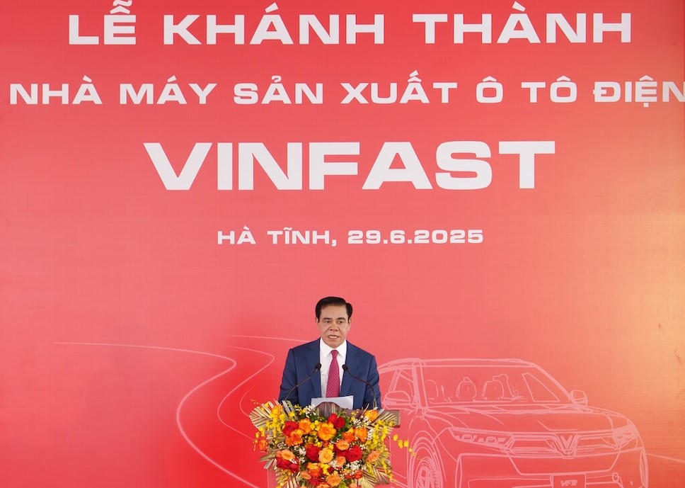 Khánh thành nhà máy sản xuất ô tô điện VINFAST tại Hà Tĩnh sau 7 tháng khởi công