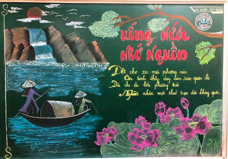 Độc đáo 'siêu phẩm" báo tường chào mừng ngày Nhà giáo Việt Nam 20/11