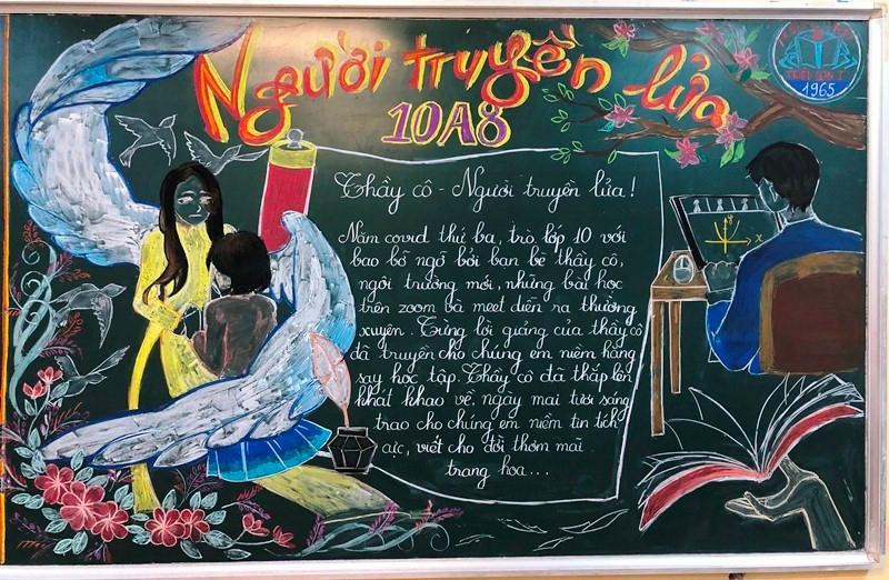 Độc đáo 'siêu phẩm" báo tường chào mừng ngày Nhà giáo Việt Nam 20/11