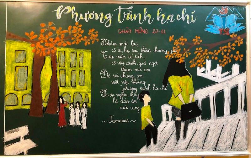 Độc đáo 'siêu phẩm" báo tường chào mừng ngày Nhà giáo Việt Nam 20/11