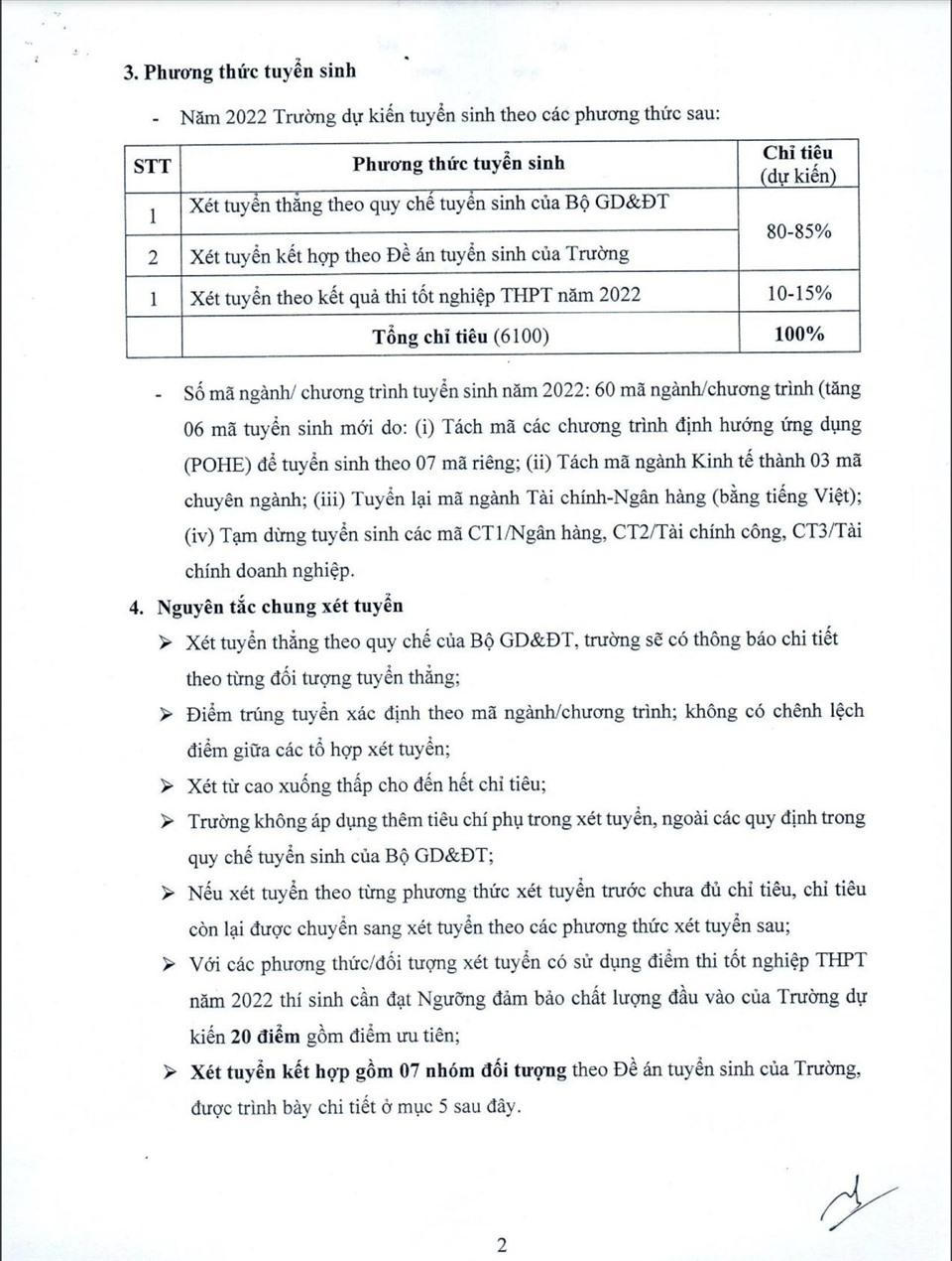 Trường ĐH Kinh tế Quốc dân tuyển sinh 6.100 chỉ tiêu cho năm 2020