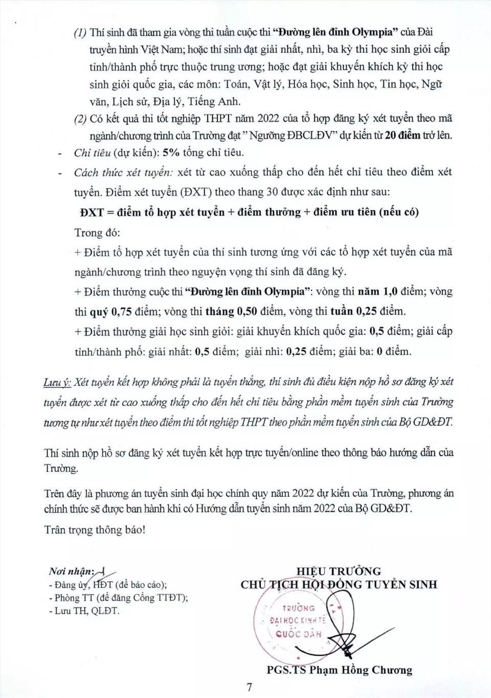 Trường ĐH Kinh tế Quốc dân tuyển sinh 6.100 chỉ tiêu cho năm 2020