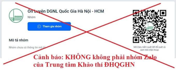 Cảnh báo kẻ xấu lợi dụng kỳ thi riêng của Đại học Quốc gia Hà Nội lừa tiền