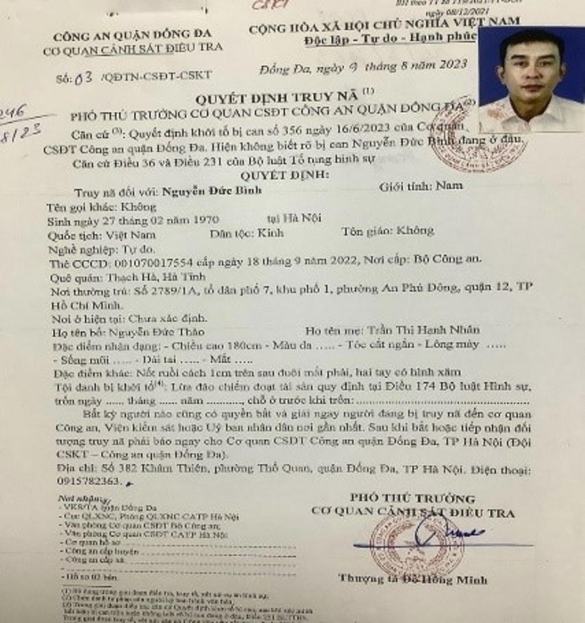 Truy nã đối tượng làm giả hồ sơ để vay tín chấp 140 triệu đồng