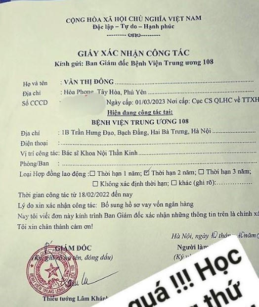 Giả danh nữ bác sĩ bệnh viện Bệnh viện 108 lừa đảo người bệnh 