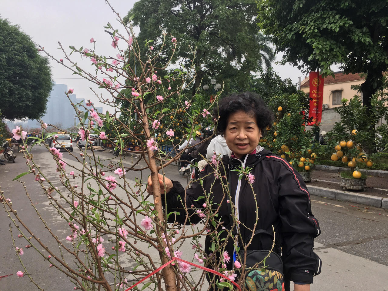  Người dân Thủ đô nhộn nhịp mua sắm đào, quất đón Tết Giáp Thìn 