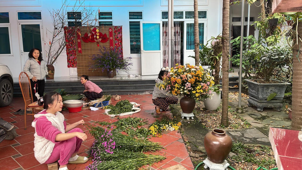 Độc đáo tiểu cảnh Tết xưa tại các gia đình Việt