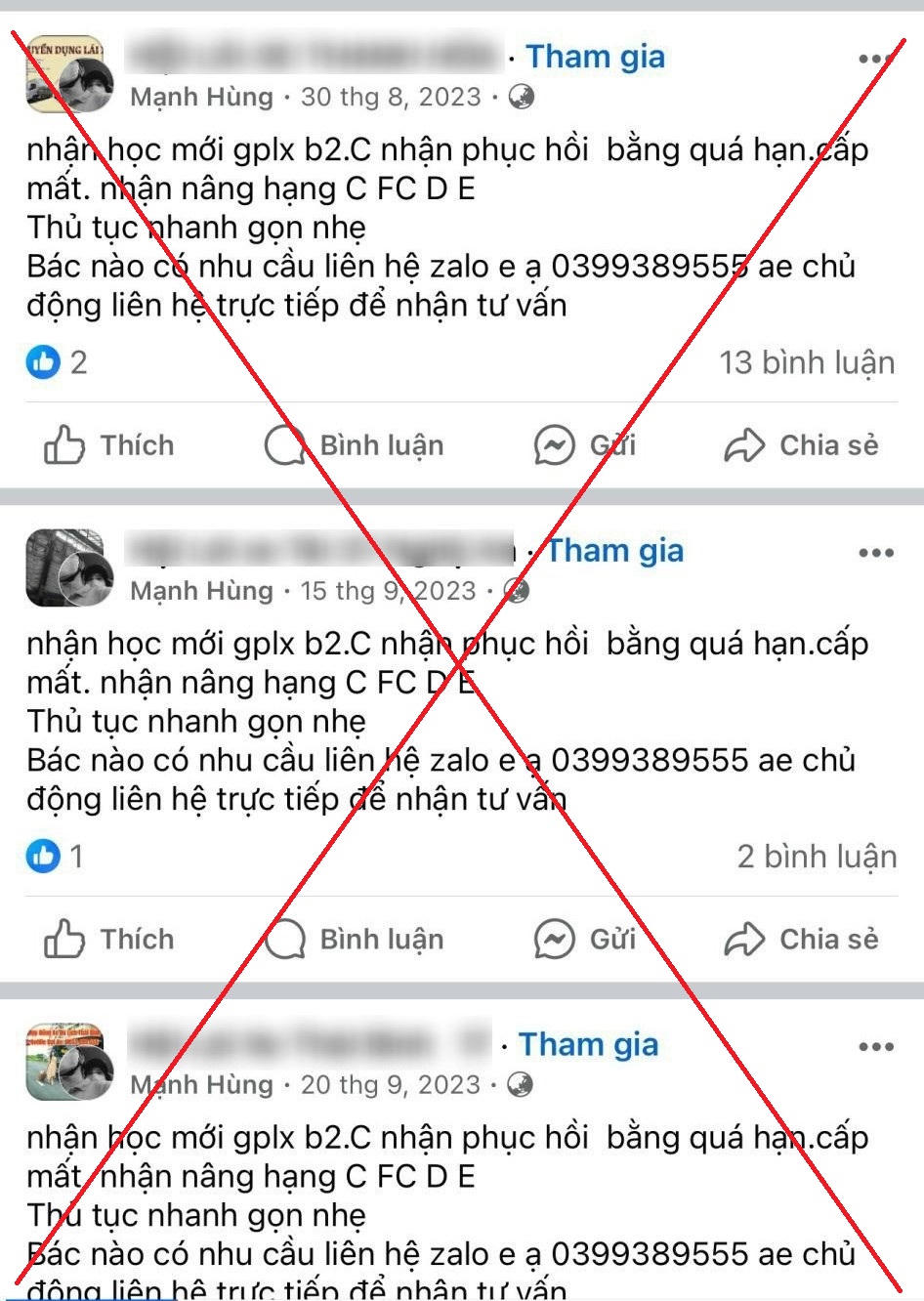 Khởi tố đối tượng lừa đảo cấp đổi giấy phép lái xe online