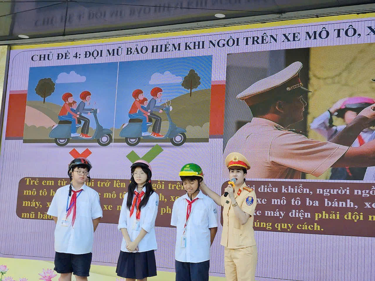 Lực lượng CSGT: Đẩy mạnh tuyên truyền An toàn giao thông trong trường học.