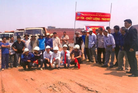 Hoàn thành giai đoạn 1 ”Đập bãi thải bùn số 6” nhà máy tuyển quặng Tân Rai