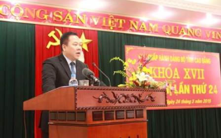 Cao Bằng có Bí thư tỉnh ủy mới