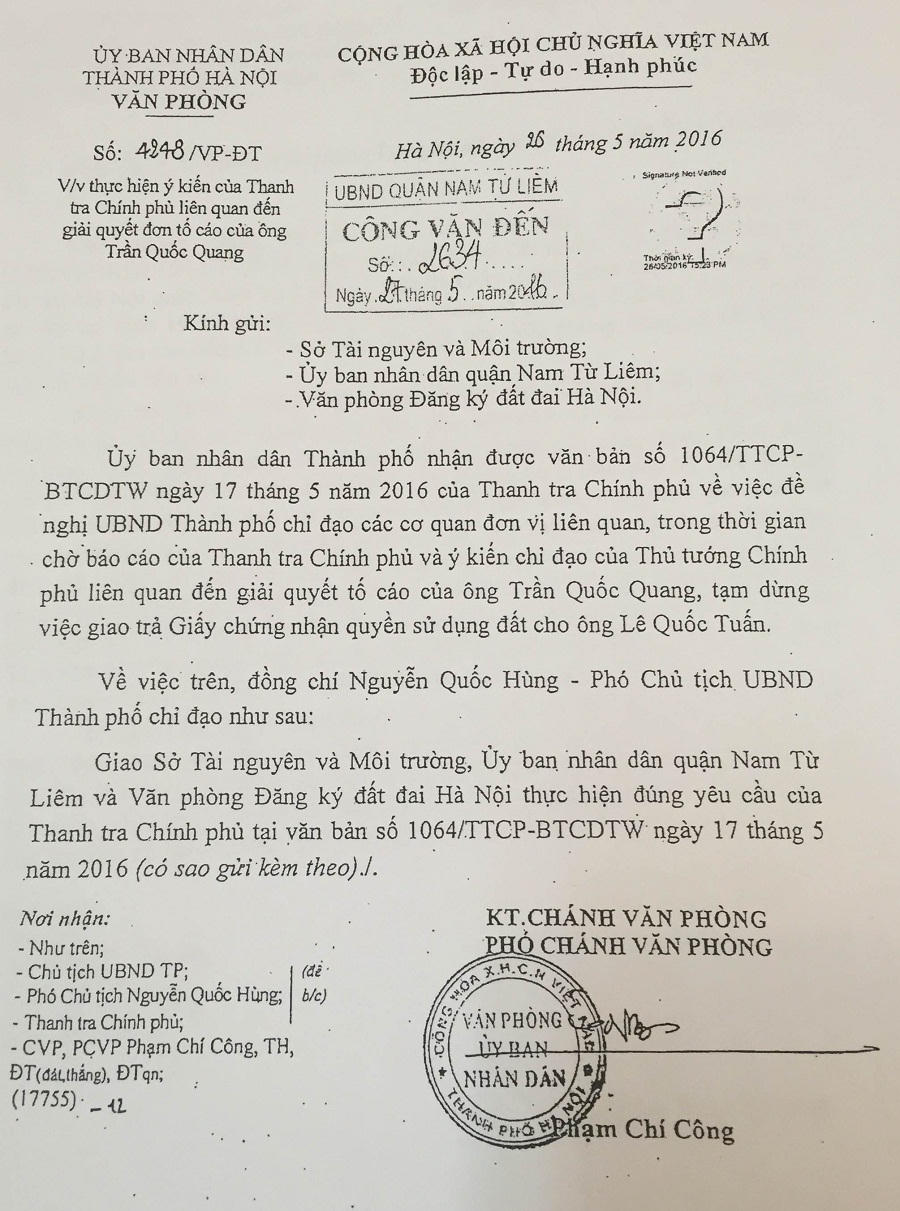 Vụ 5 năm chưa lấy được sổ đỏ: Người dân khẩn thiết “cầu cứu” Chủ tịch Chung