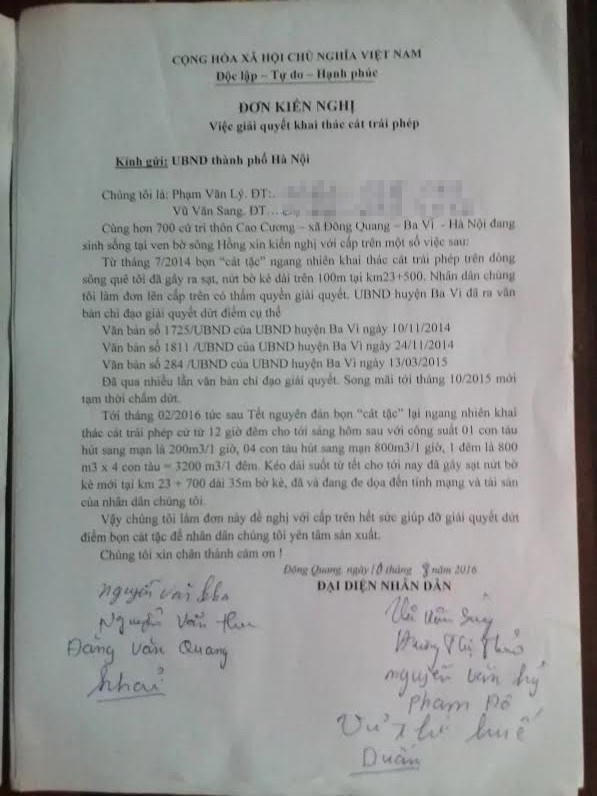 Ba Vì: “Cát tặc” ngang nhiên lộng hành khiến người dân bức xúc