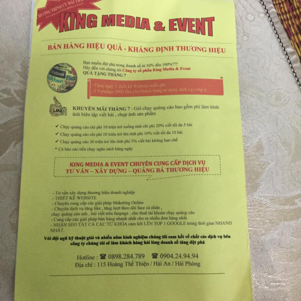 Hải Phòng : Khách hàng tố công ty truyền thông quảng cáo King Media “lừa đảo” 