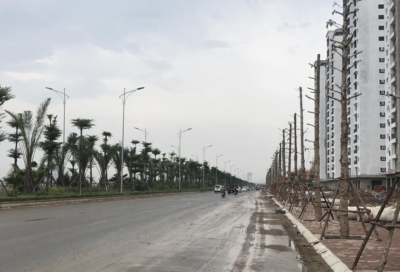 Thi công thần tốc tại tuyến đường trục phía Nam Hà Nội