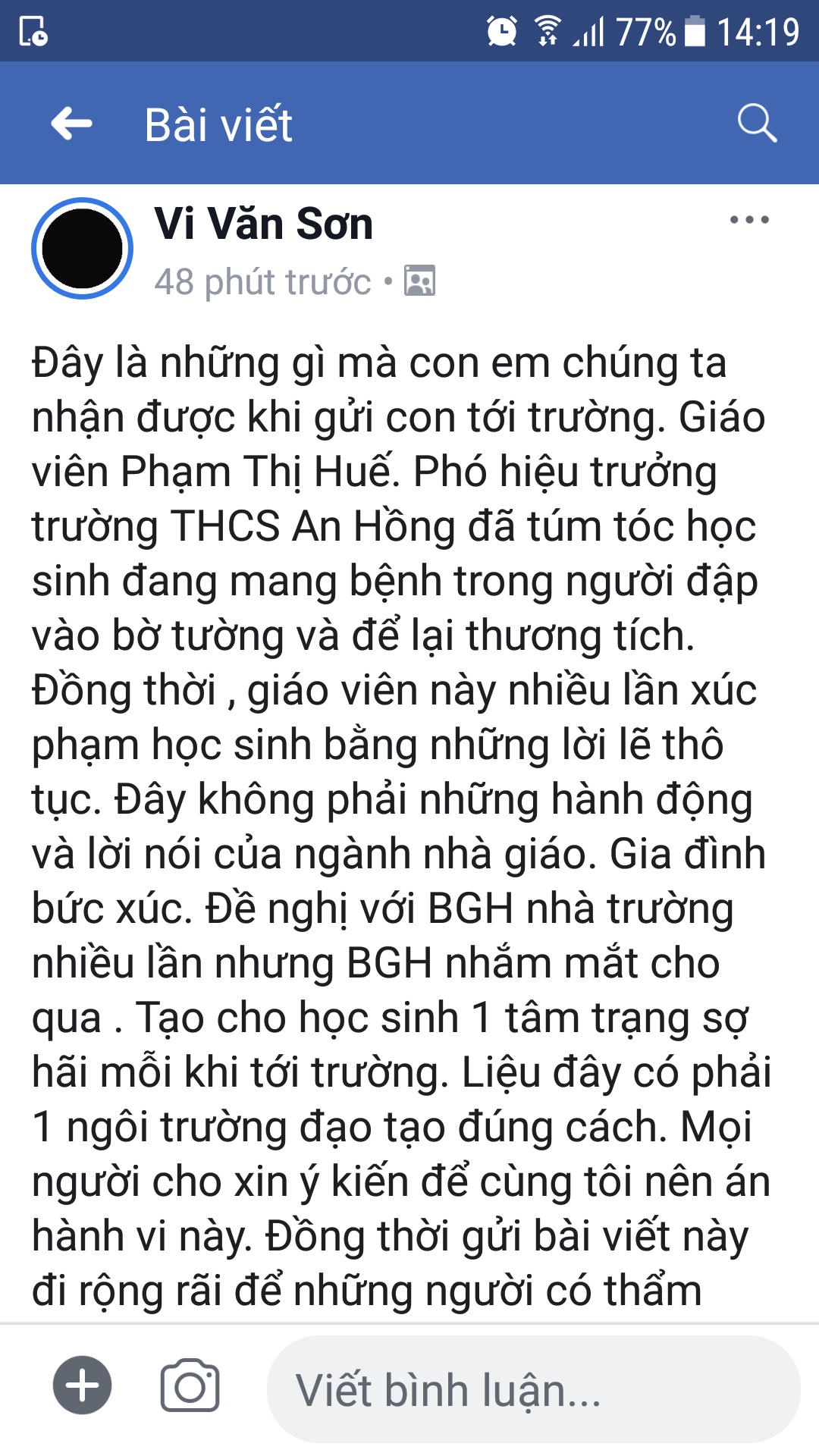 Hải Phòng: Nghi vấn Phó hiệu trưởng ấn đầu học sinh vào tường vì nói bậy, vẽ bậy?