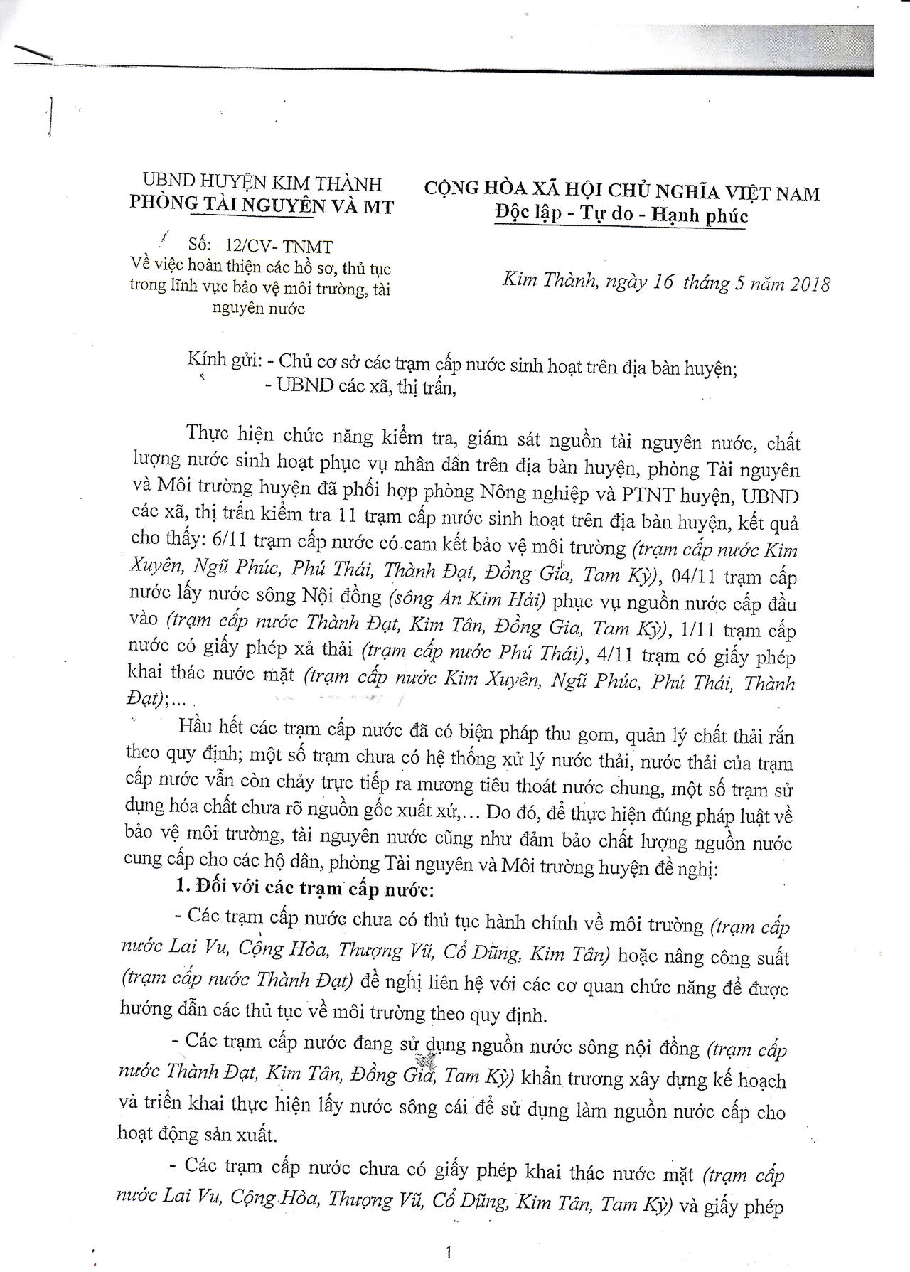 Hải Dương: huyện Kim Thành “cố tình” làm trái quy định của tỉnh để “nâng đỡ, tạo điều kiện” cho doanh nghiệp hoạt động?