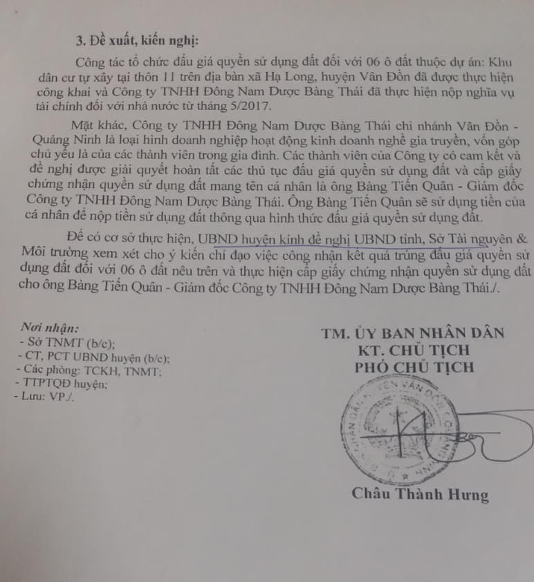 Bất thường doanh nghiệp 'chen chân' hốt trọn đất trong phiên đấu giá Vân Đồn: Chính quyền ra sức hợp thức hóa sai phạm?