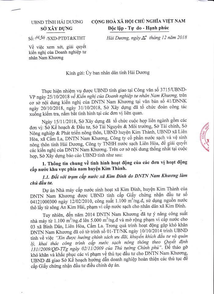 Tiếp vụ Trạm cung ứng nước sạch xã Tam Kỳ, huyện Kim Thành: Dự án “lùm xùm, bất cập”, giải quyết bằng bãi bỏ quy hoạch 