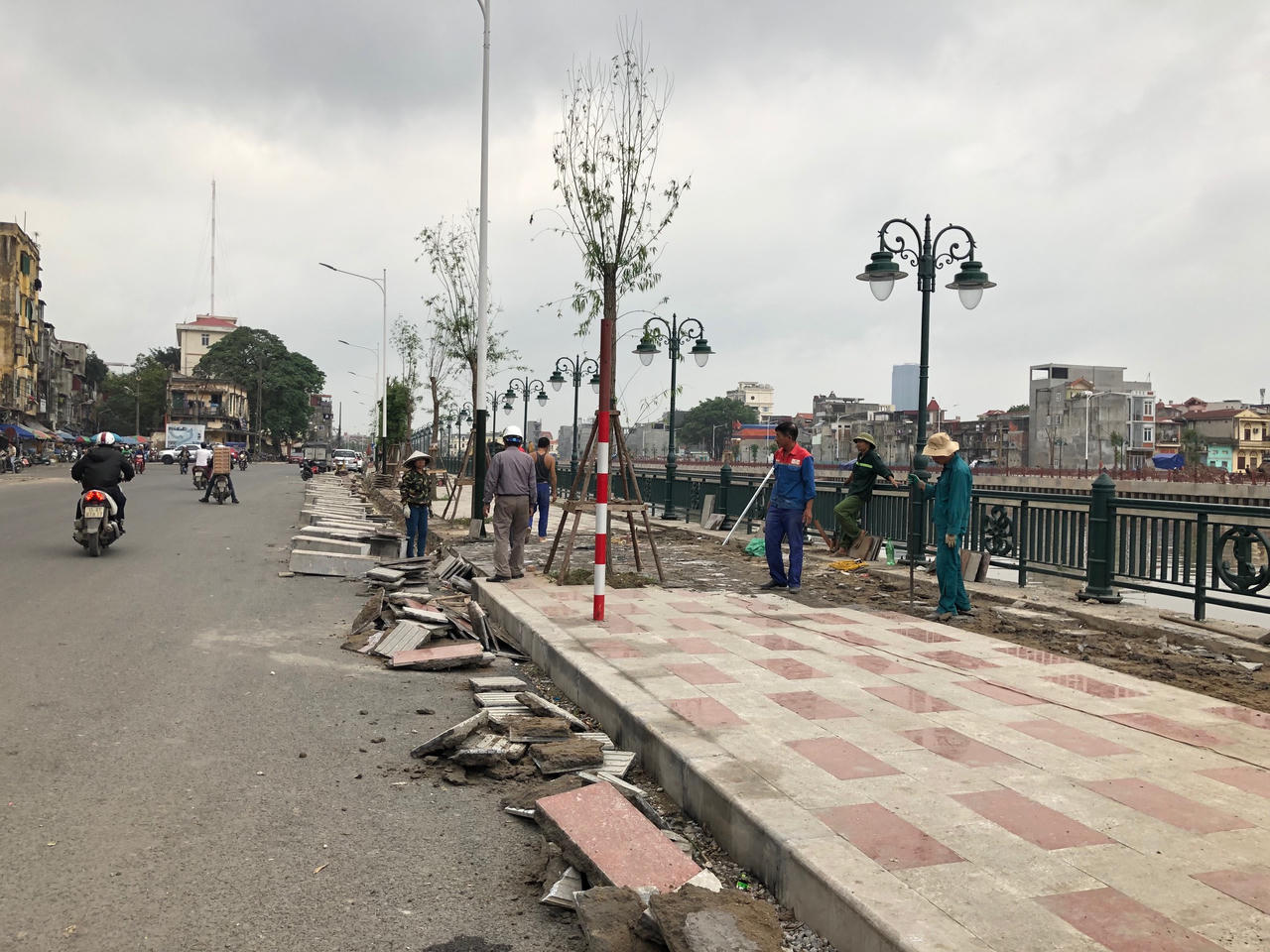 Hải Phòng: Khắc phục cơ bản sự cố sụt lún tại vỉa hè đường Tam Bạc