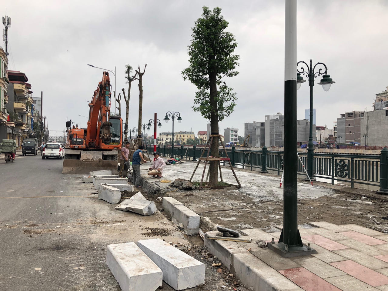 Hải Phòng: Khắc phục cơ bản sự cố sụt lún tại vỉa hè đường Tam Bạc