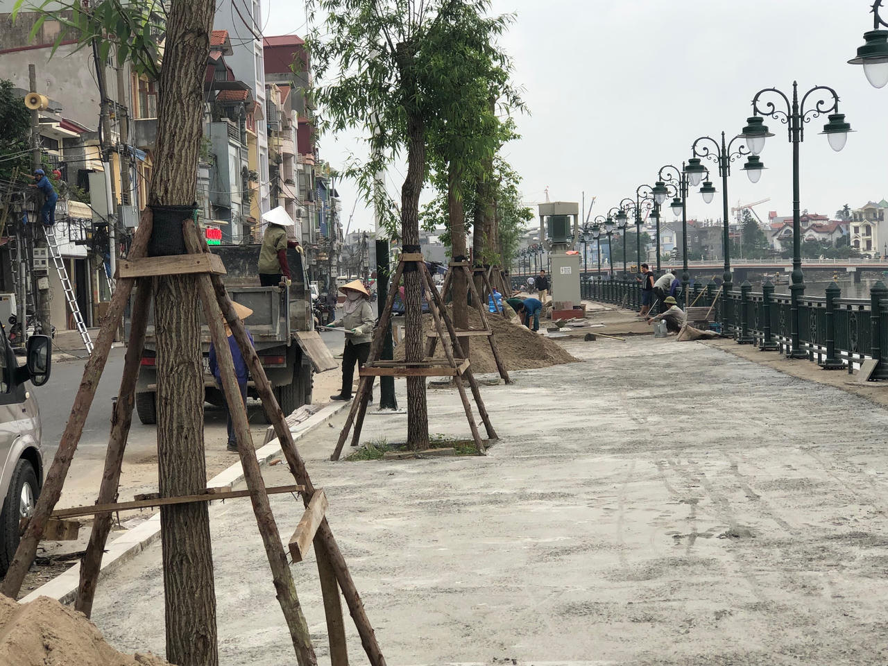 Hải Phòng: Khắc phục cơ bản sự cố sụt lún tại vỉa hè đường Tam Bạc