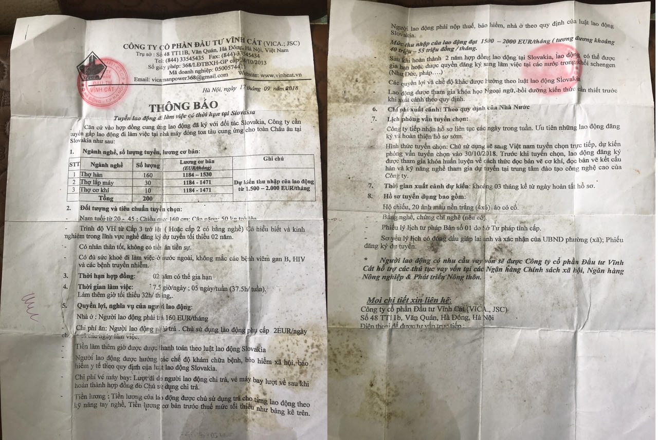 Bị “tố” lừa đảo, lãnh đạo Cty CP Đầu tư Vĩnh Cát quy trách nhiệm cho người lao động 