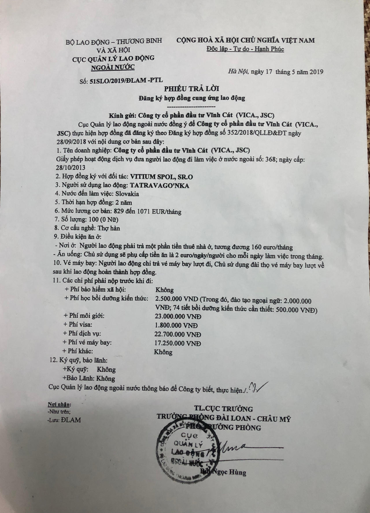 Tiếp vụ lãnh đạo Công ty cổ phần Đầu tư Vĩnh Cát bị “tố” lừa đảo: Cục quản lý lao động ngoài nước “làm khó” báo chí?