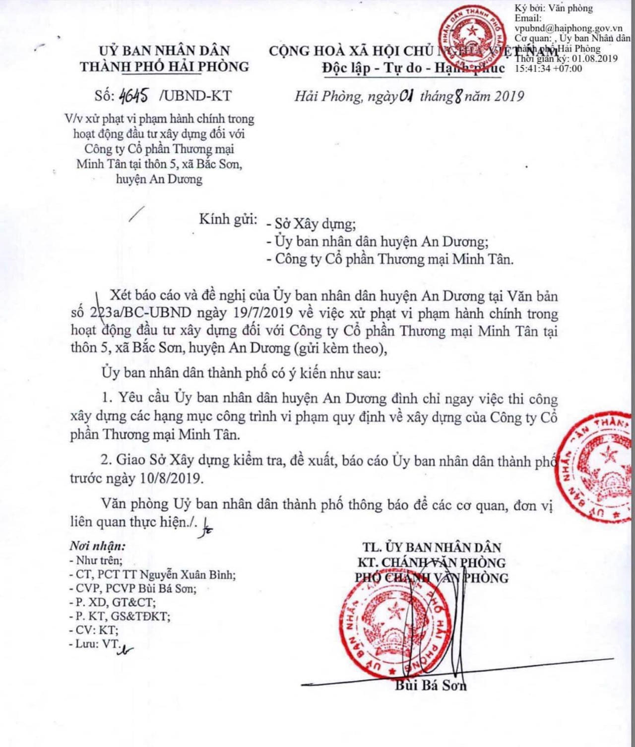 Vụ sập cây xăng trái phép khiến 1 người chết: Doanh nghiệp “phớt lờ” lệnh đình chỉ của UBND TP Hải Phòng