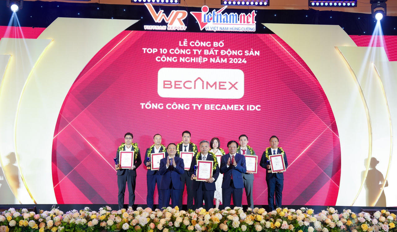 Becamex IDC lần thứ 4 liên tiếp đạt danh hiệu công ty bất động sản công nghiệp uy tín nhất Việt Nam 