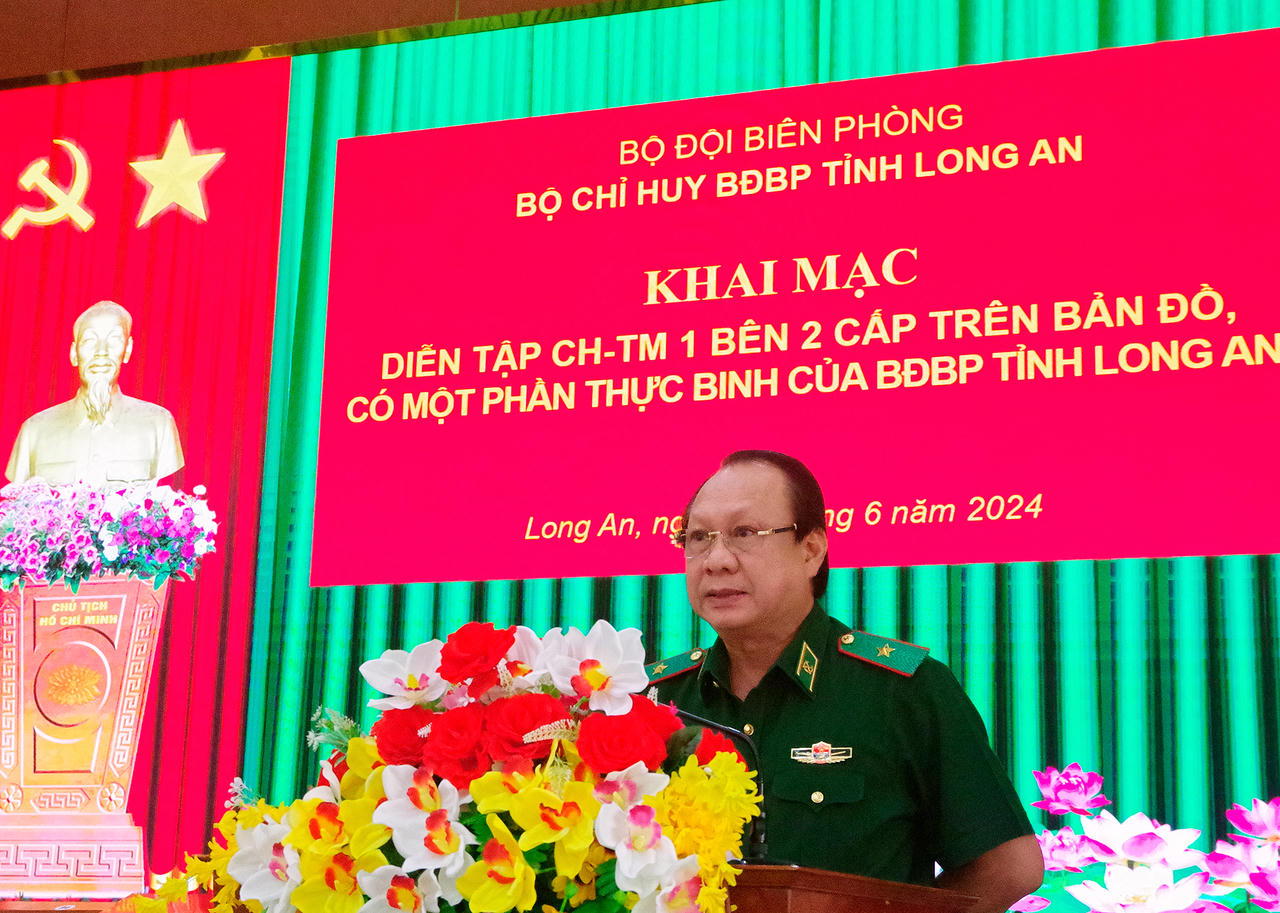 BĐBP Long An diễn tập hoàn thiện phương án tác chiến bảo vệ biên giới