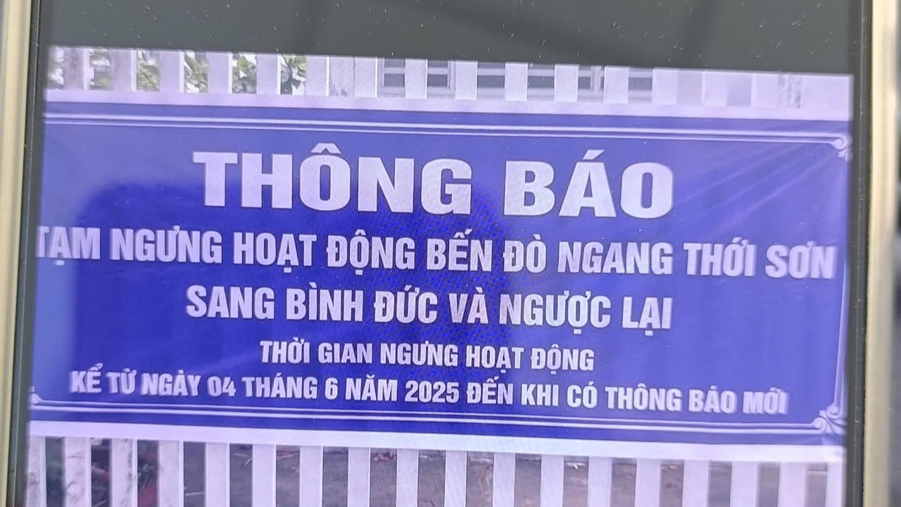 Tiền Giang: Bến đò Bình Đức – Thới Sơn tạm dừng hoạt động, chuẩn bị nâng cấp