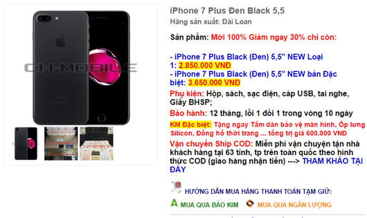 Chmobile phân phối hàng trăm sản phẩm nhái 