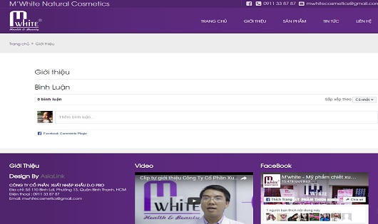 Mỹ phẩm M’White vi phạm ghi nhãn sản phẩm, dùng website ảo để quảng cáo