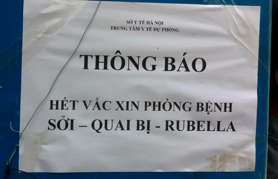 Hết văc xin phòng sởi