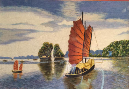 Việt Nam tươi đẹp qua sắc màu tranh thêu