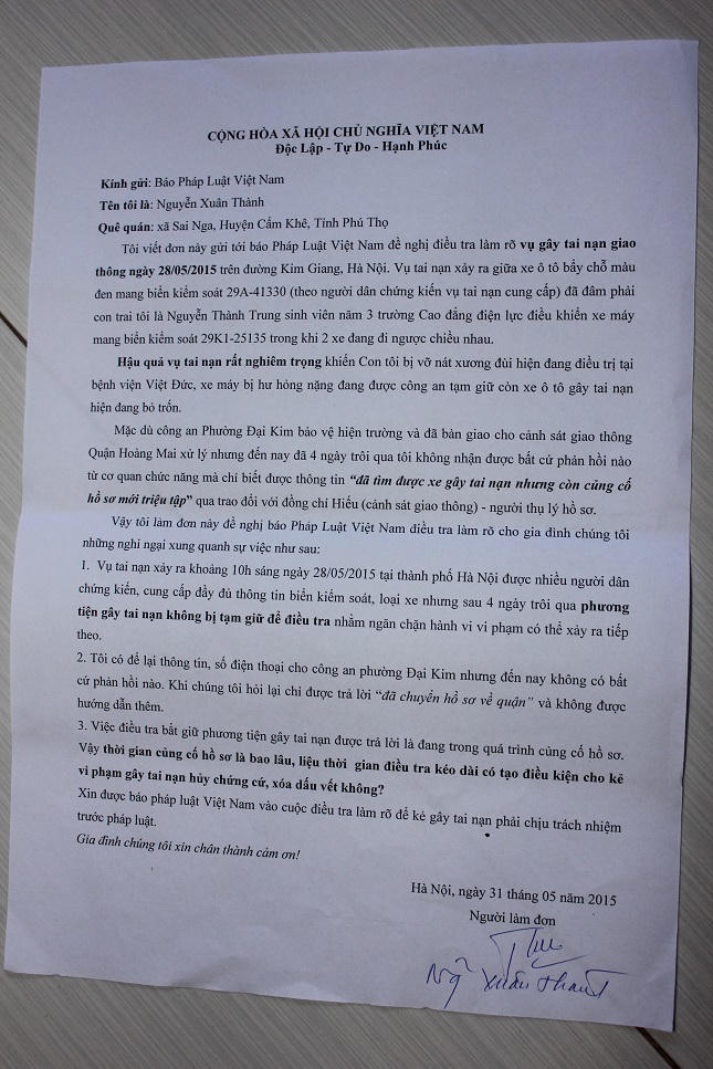 Đâm gãy đùi sinh viên, lái xe gây tai nạn bỏ trốn