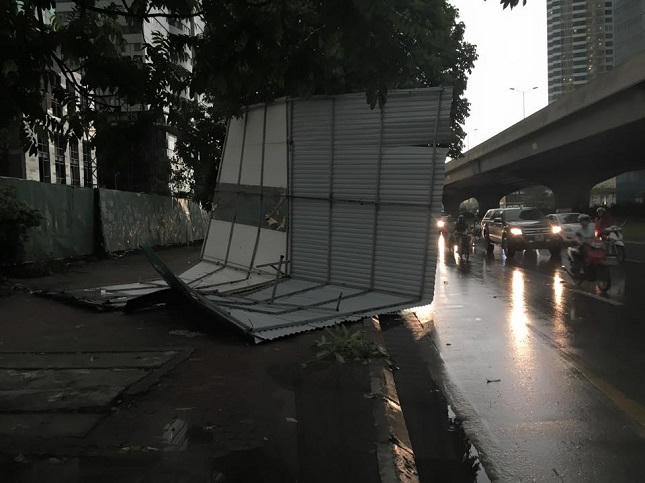 Hà Nội ngổn ngang cây đổ sau cơn giông mạnh bất ngờ