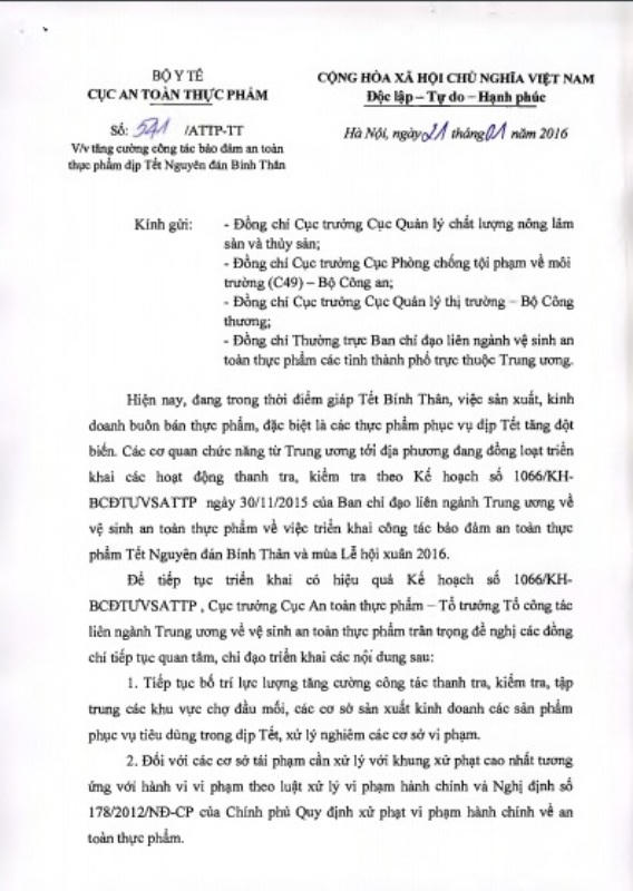 Vi phạm an toàn thực phẩm có thể phạt hàng trăm tỷ đồng