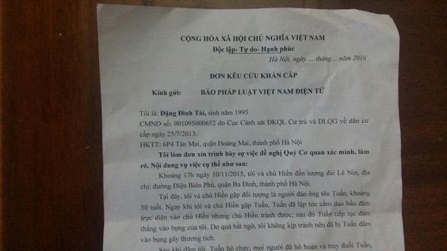 Hà Nội: Hai chú cháu đi tập thể dục bị đâm suýt chết